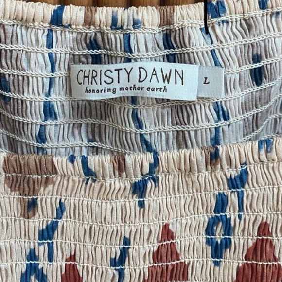 Christy Dawn Emerson Oak Leaf Floral Long Sleeve Dress Large Puff Sleeve - Picture 4 of 5